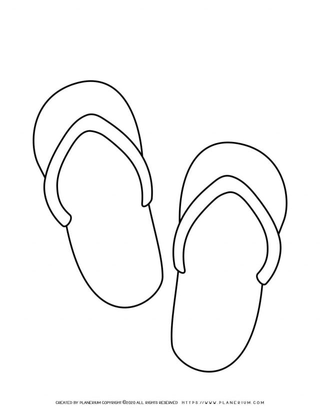 35 Coloring Pages Flip Flops 20