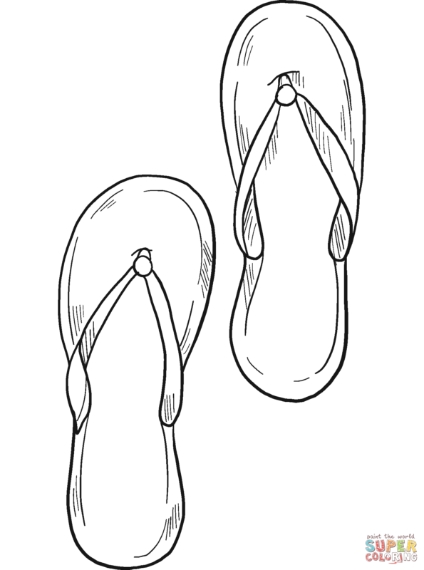 35 Coloring Pages Flip Flops 21