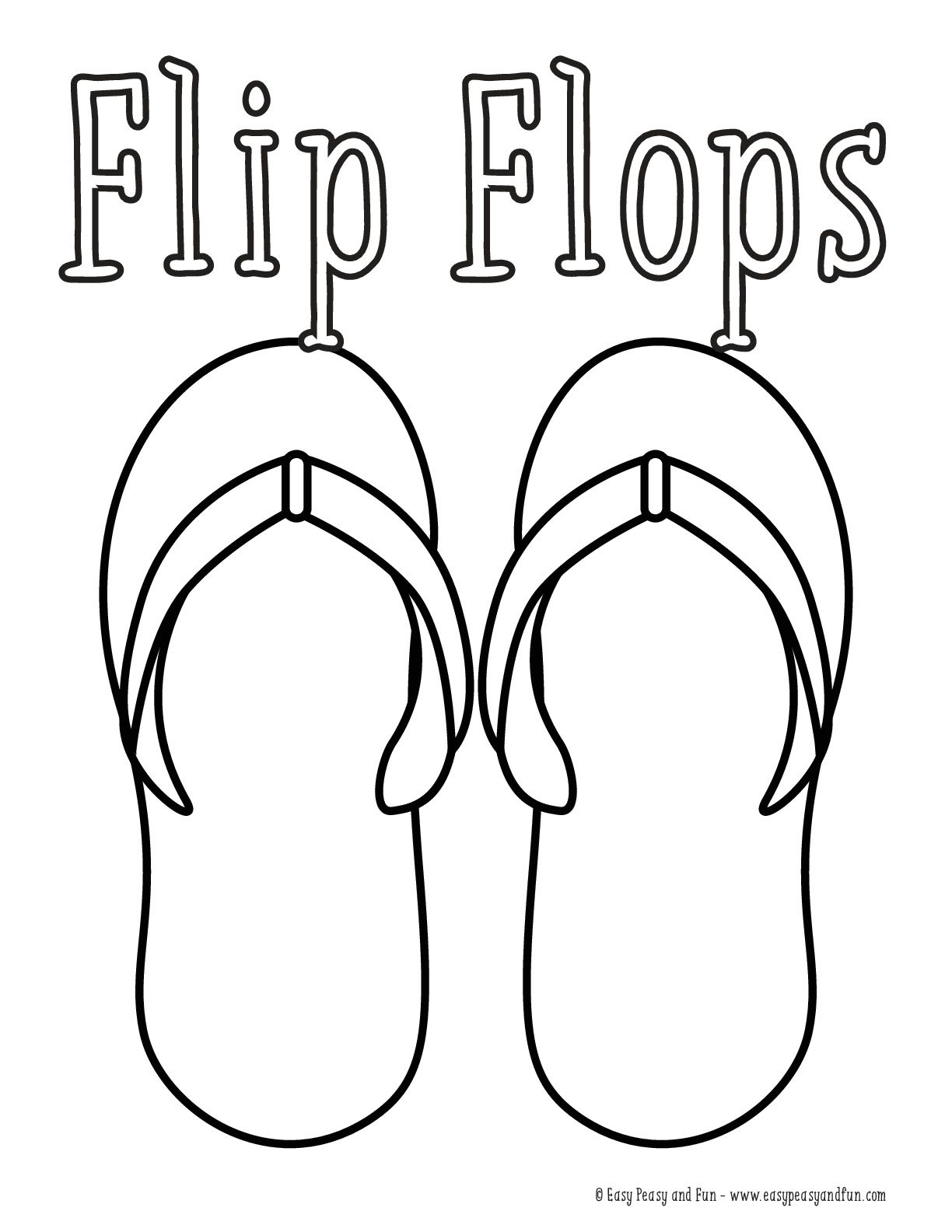 35 Coloring Pages Flip Flops 25