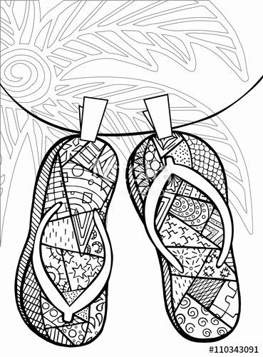 35 Coloring Pages Flip Flops 26