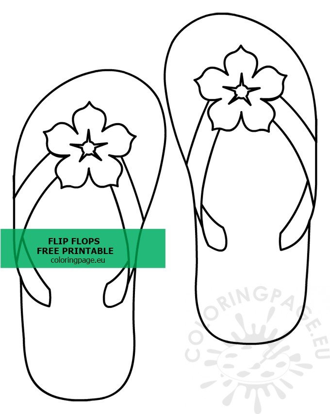 35 Coloring Pages Flip Flops 27