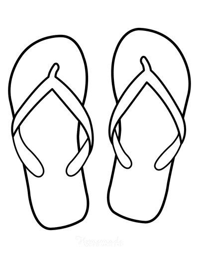 35 Coloring Pages Flip Flops 28