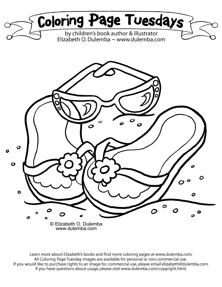 35 Coloring Pages Flip Flops 29