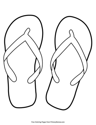 35 Coloring Pages Flip Flops 3