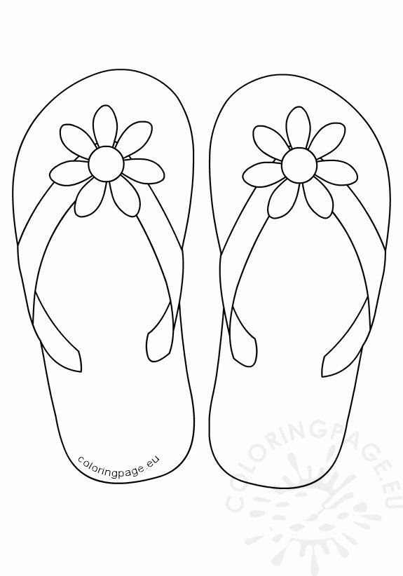 35 Coloring Pages Flip Flops 33