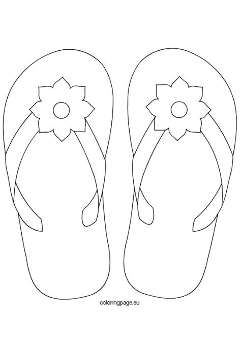 35 Coloring Pages Flip Flops 34