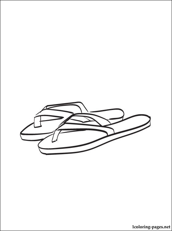 35 Coloring Pages Flip Flops 35