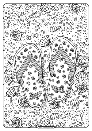 35 Coloring Pages Flip Flops 38