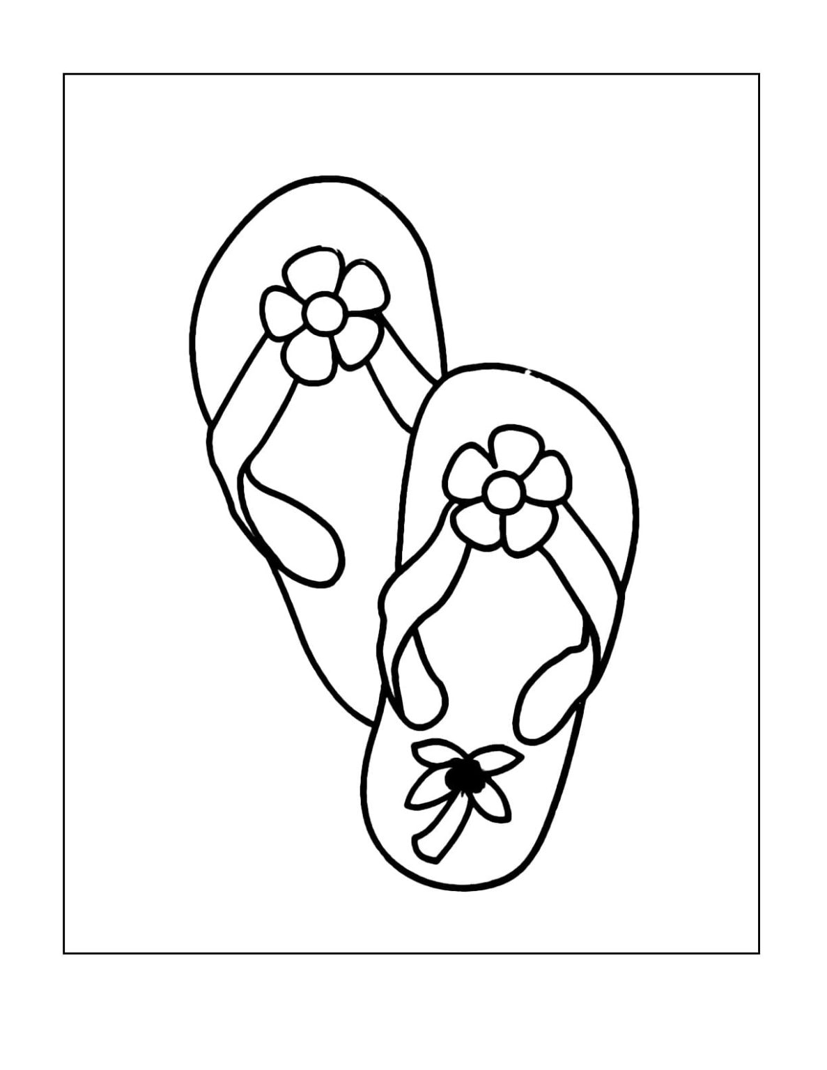 35 Coloring Pages Flip Flops 43