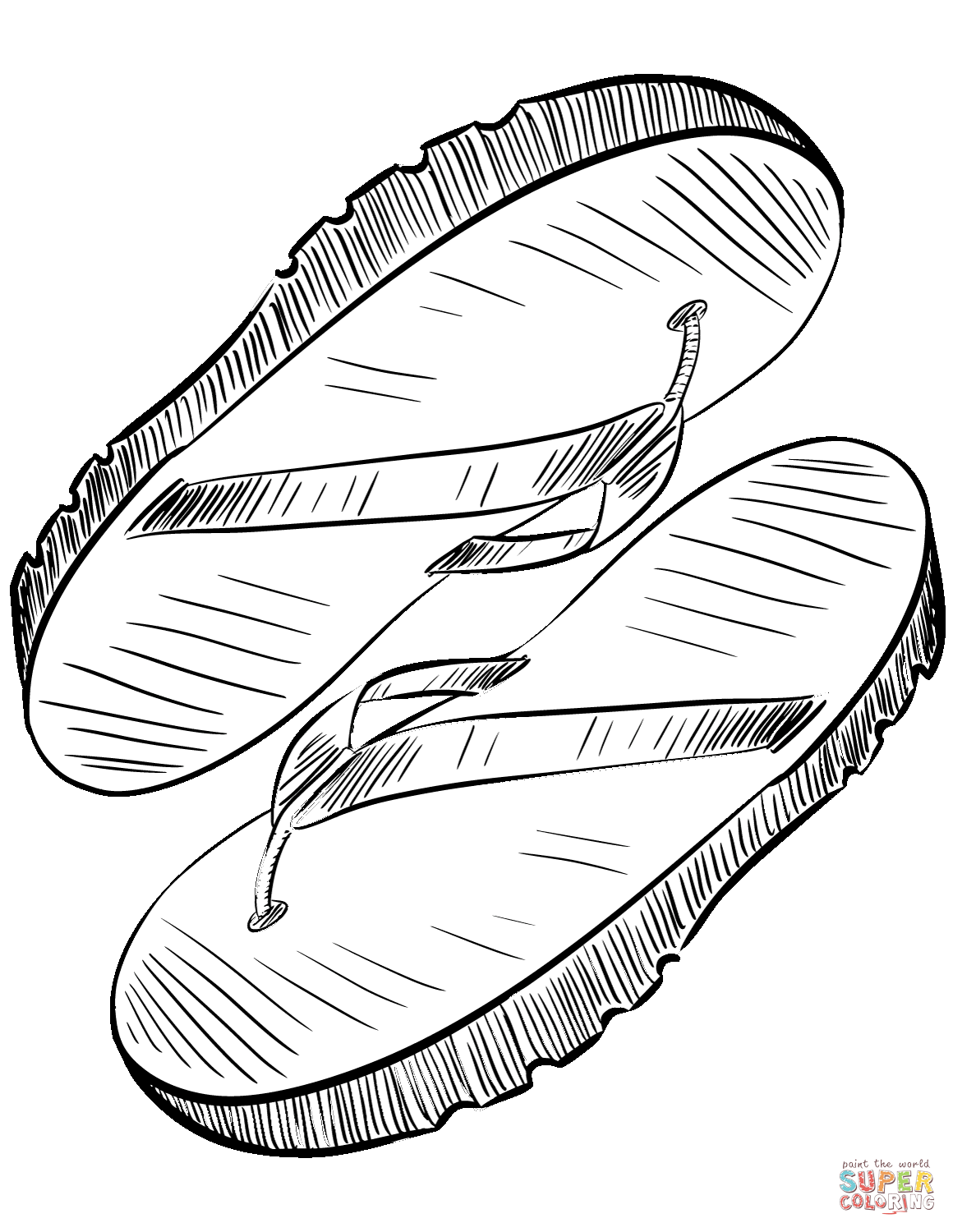 35 Coloring Pages Flip Flops 45