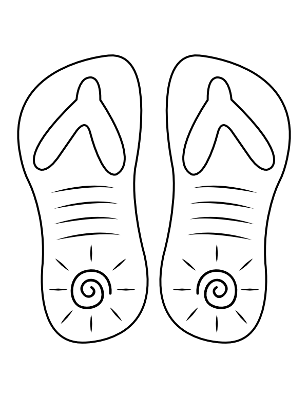 35 Coloring Pages Flip Flops 46