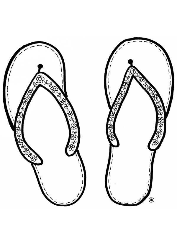 35 Coloring Pages Flip Flops 48