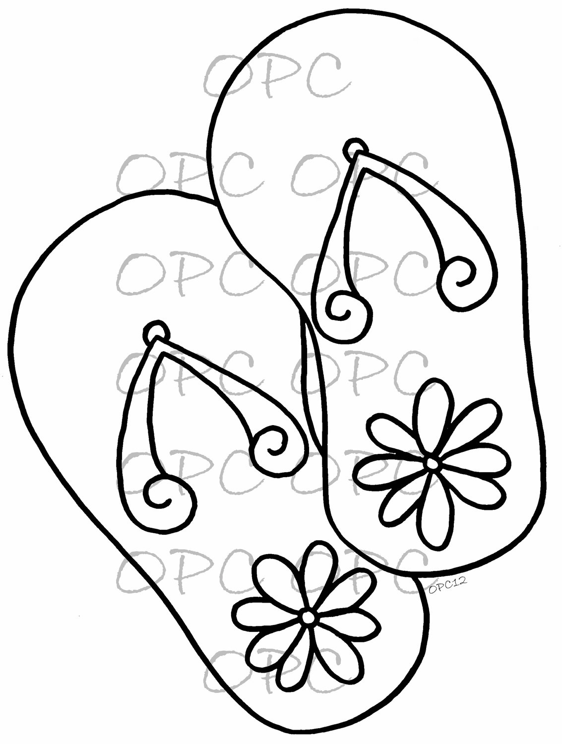 35 Coloring Pages Flip Flops 49