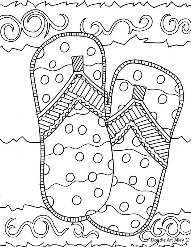 35 Coloring Pages Flip Flops 5