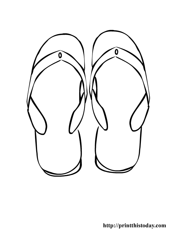 35 Coloring Pages Flip Flops 54