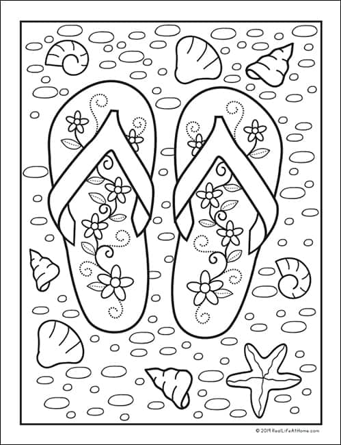 35 Coloring Pages Flip Flops 57