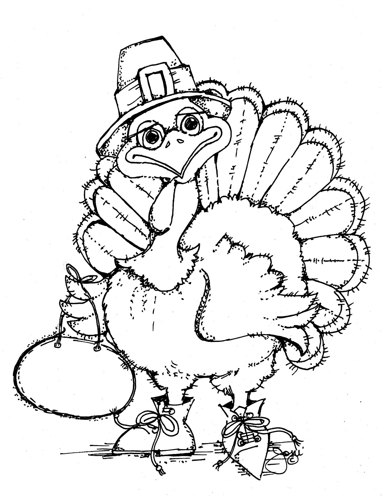 35 Coloring Picture Of A Turkey 49