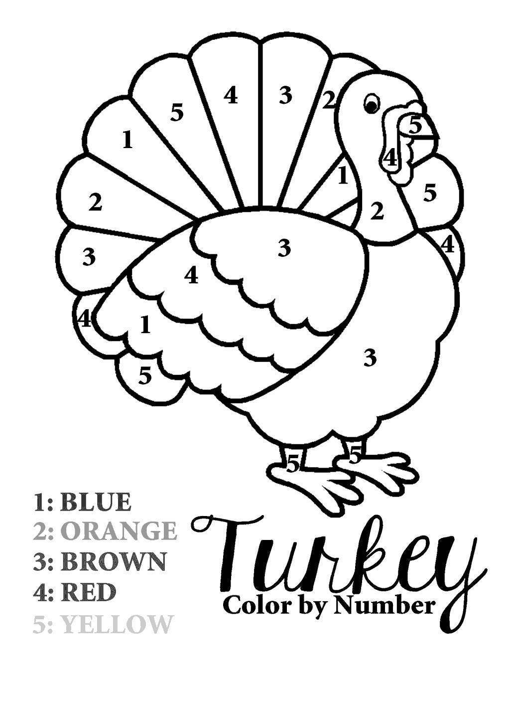 35 Coloring Picture Of A Turkey 7