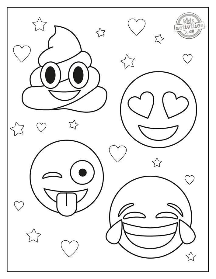 45 Coloring Emoji Pages 16