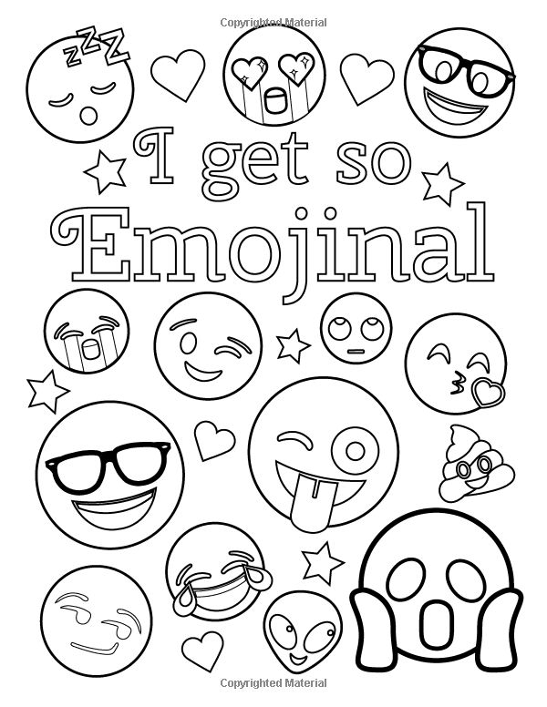 45 Coloring Emoji Pages 17