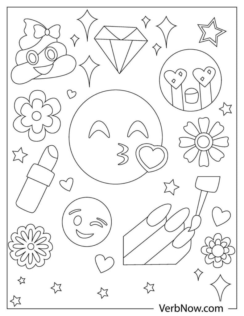 45 Coloring Emoji Pages 27