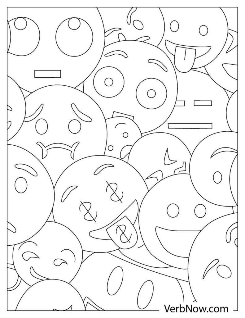 45 Coloring Emoji Pages 28