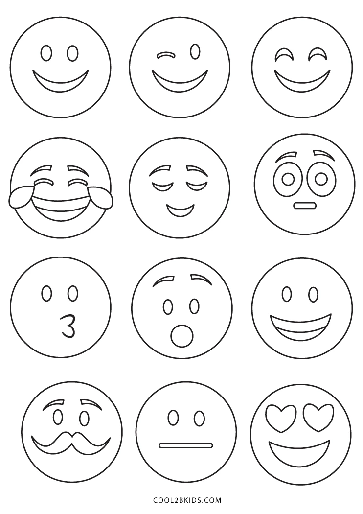 45 Coloring Emoji Pages 53