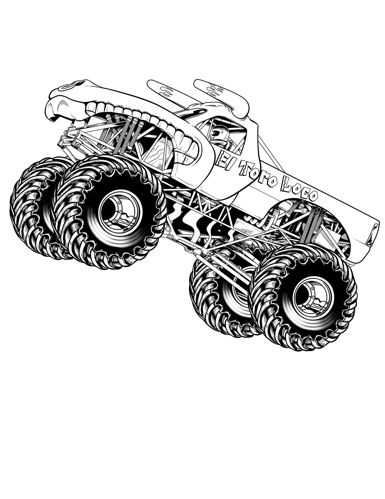 45 Coloring Pictures Monster Trucks 1