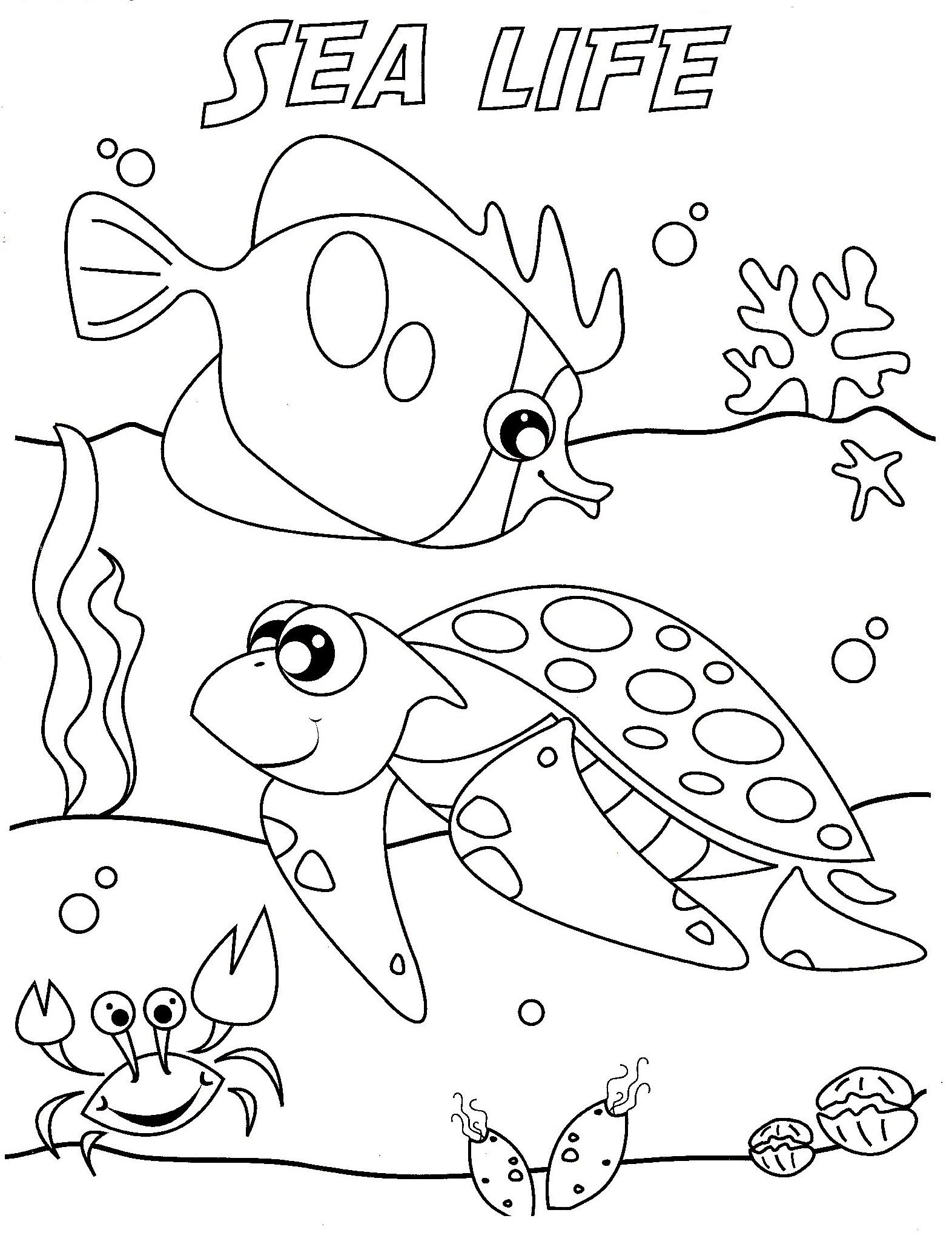 45 Ocean Coloring Sheet 1