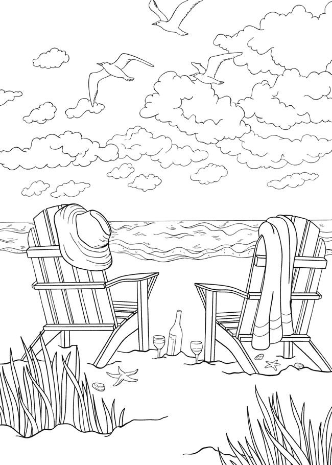 50 Beach Coloring Pictures 3