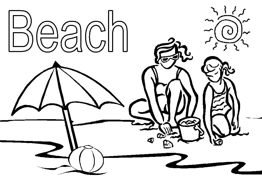 50 Beach Coloring Pictures 38