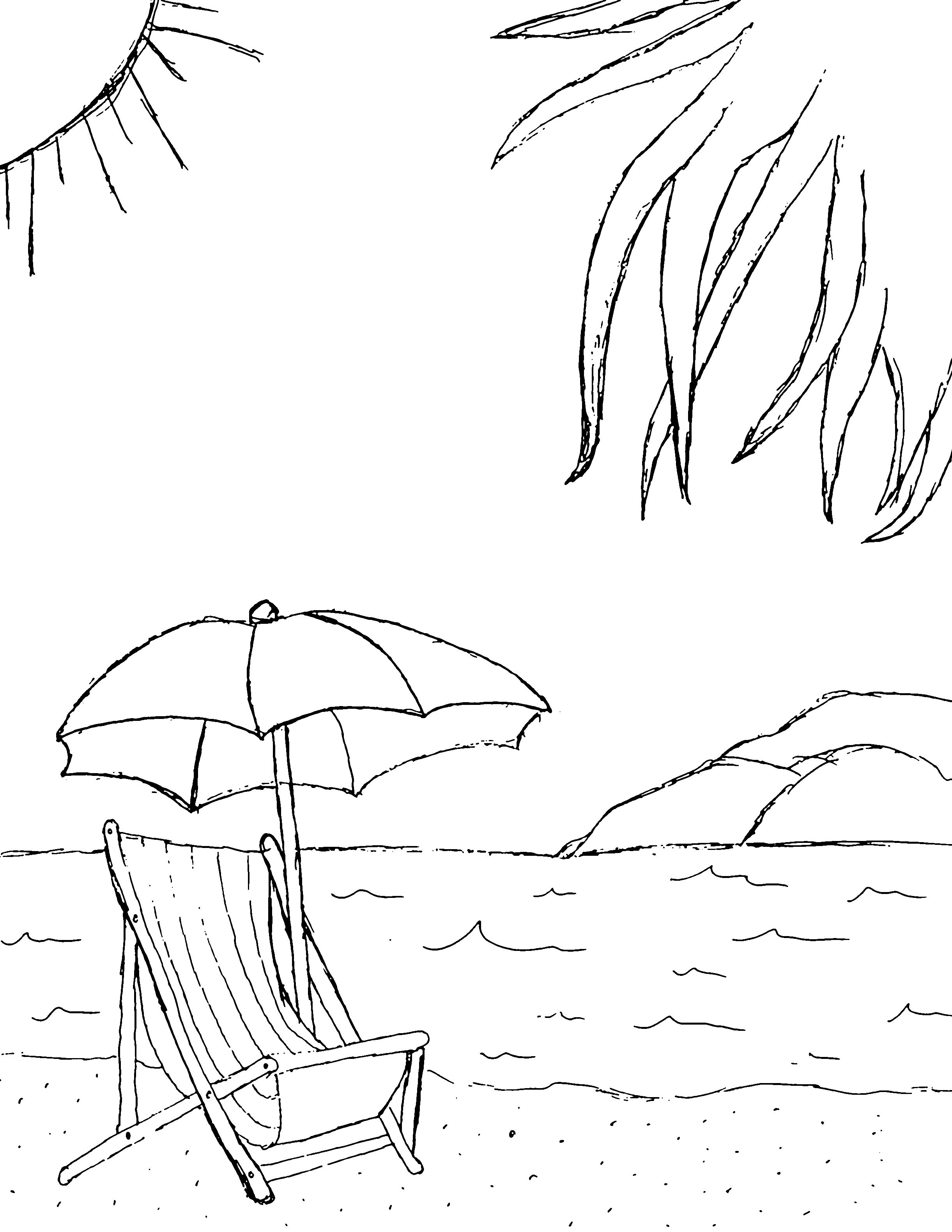 50 Beach Coloring Pictures 7