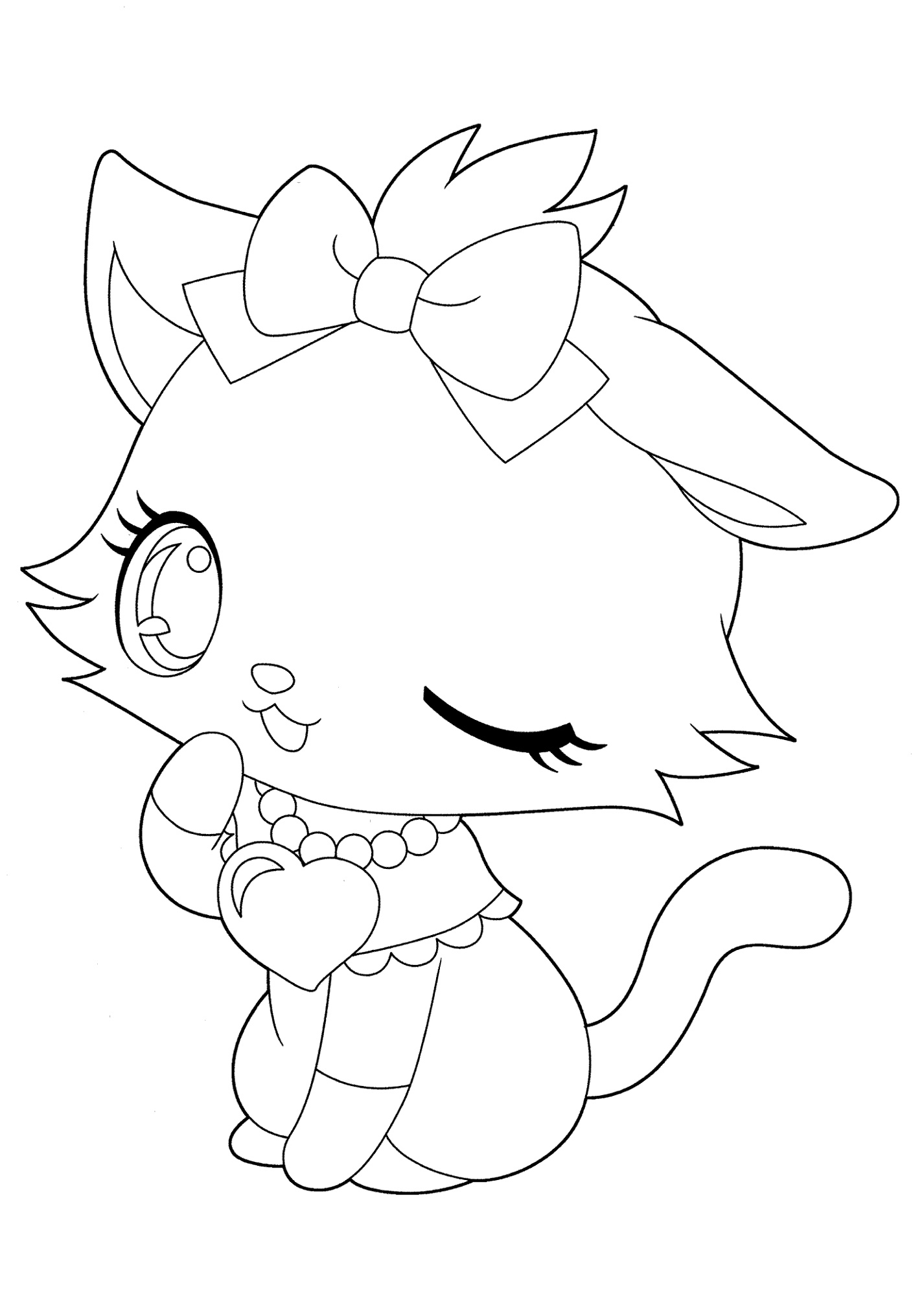 50 Cat Coloring Pages Cute 13