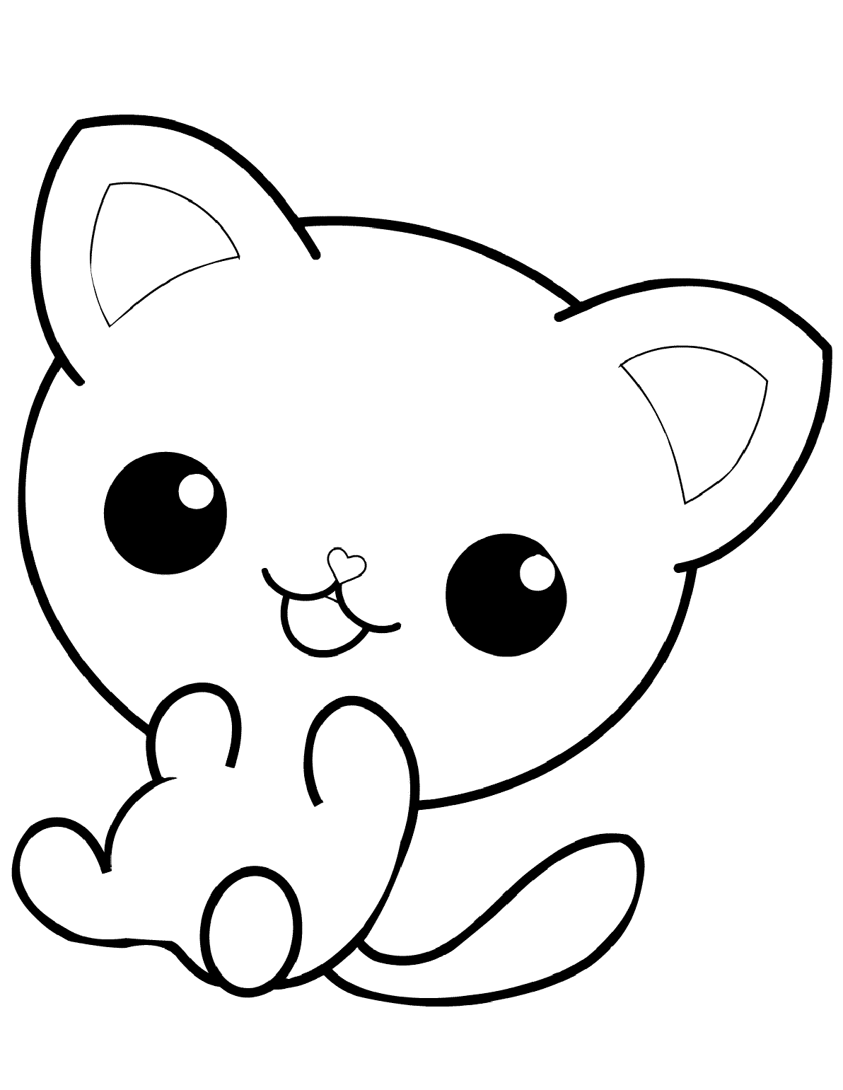 50 Cat Coloring Pages Cute 14