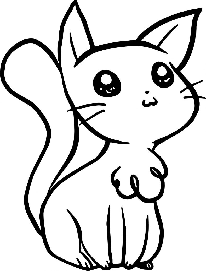 50 Cat Coloring Pages Cute 21