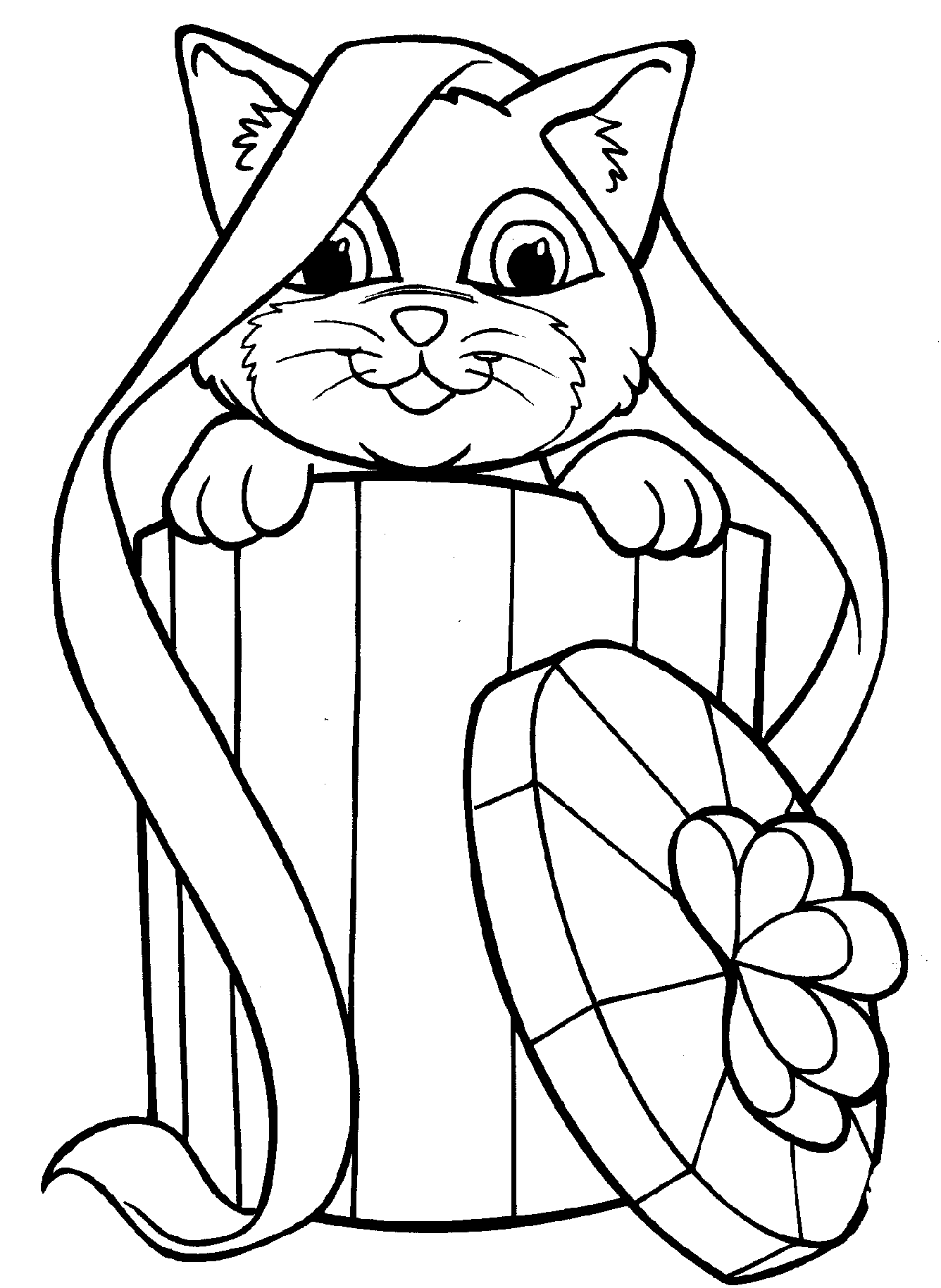 50 Cat Coloring Pages Cute 36