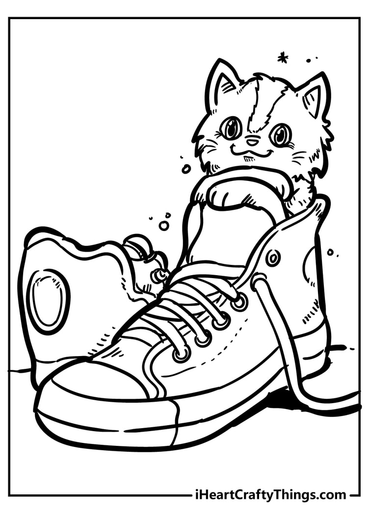 50 Cat Coloring Pages Cute 39