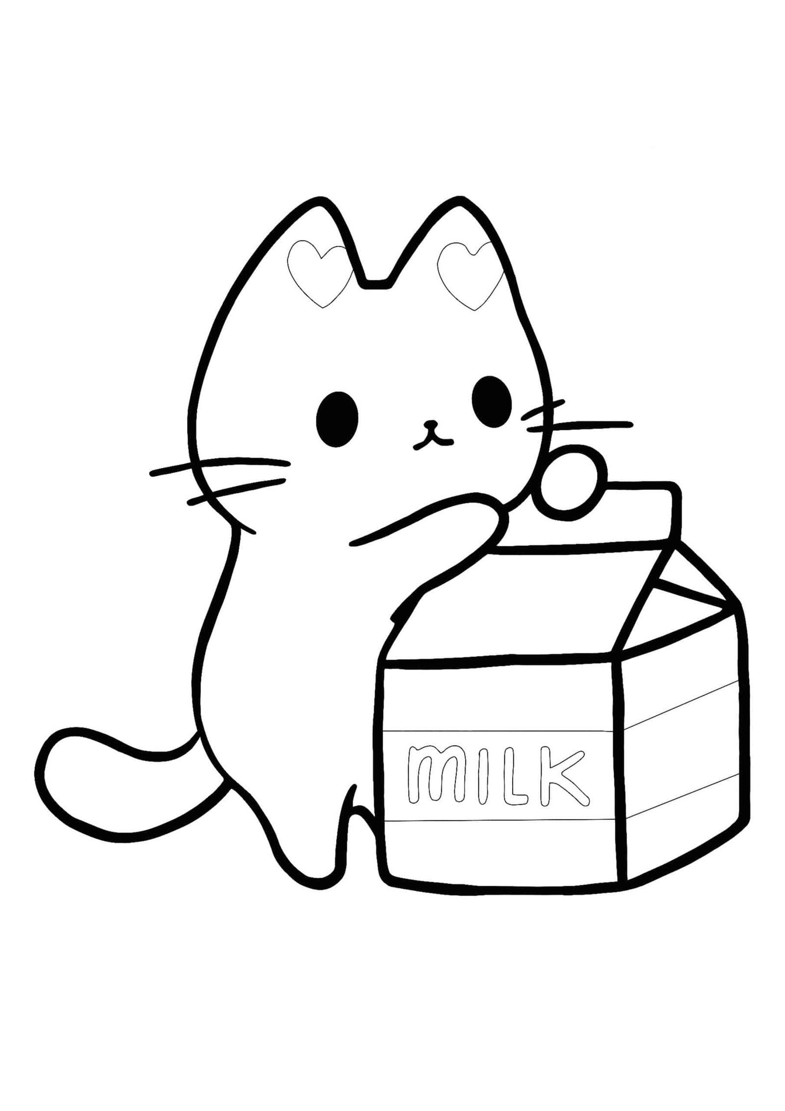 50 Cat Coloring Pages Cute 40