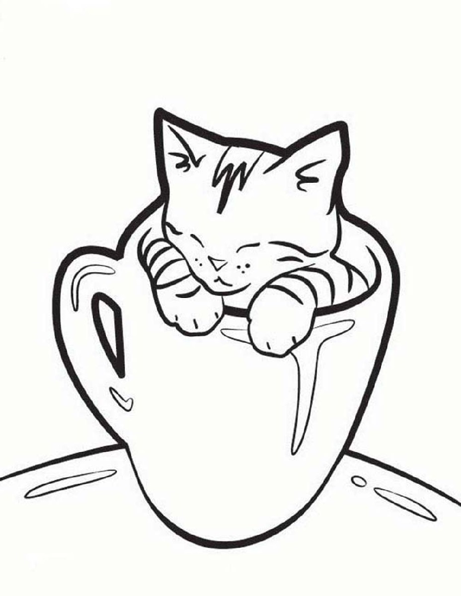 50 Cat Coloring Pages Cute 42