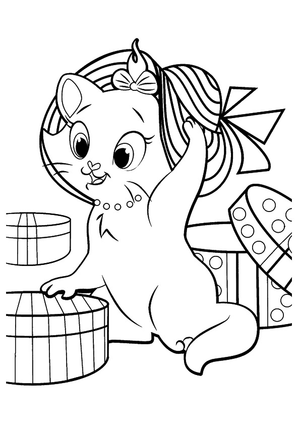 50 Cat Coloring Pages Cute 44