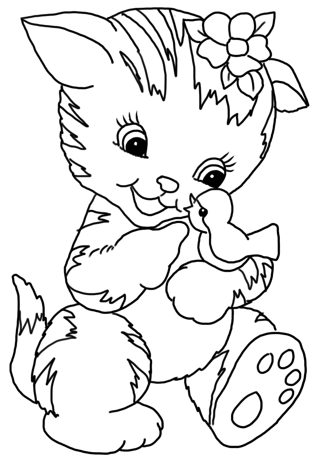 50 Cat Coloring Pages Cute 49