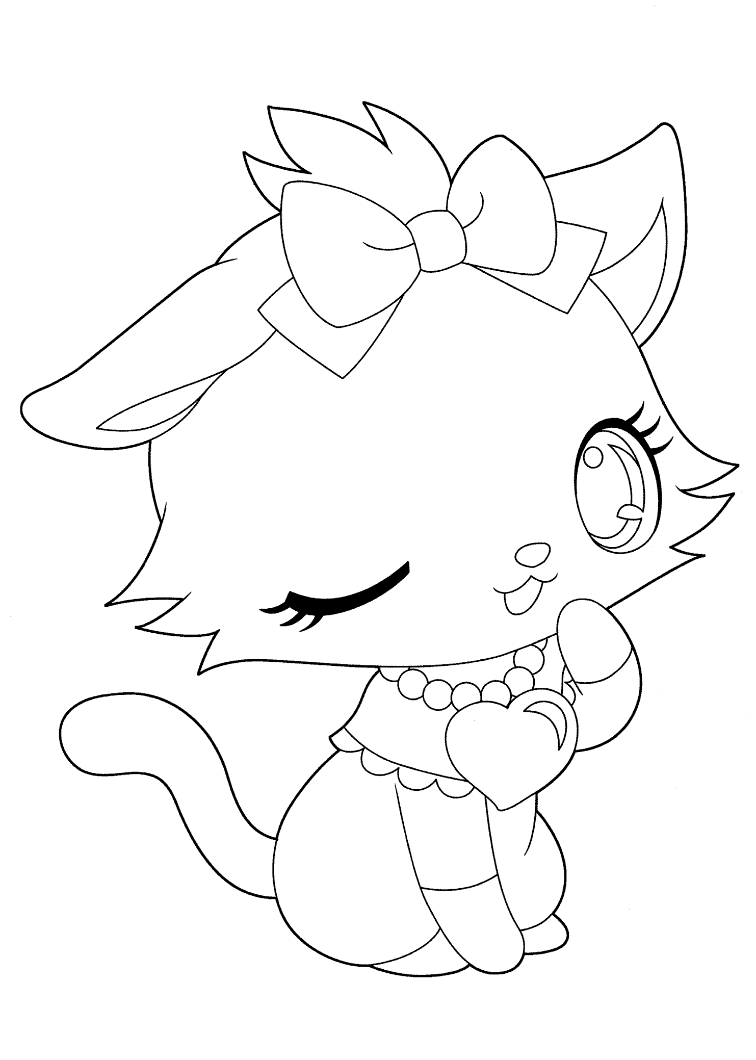 50 Cat Coloring Pages Cute 56