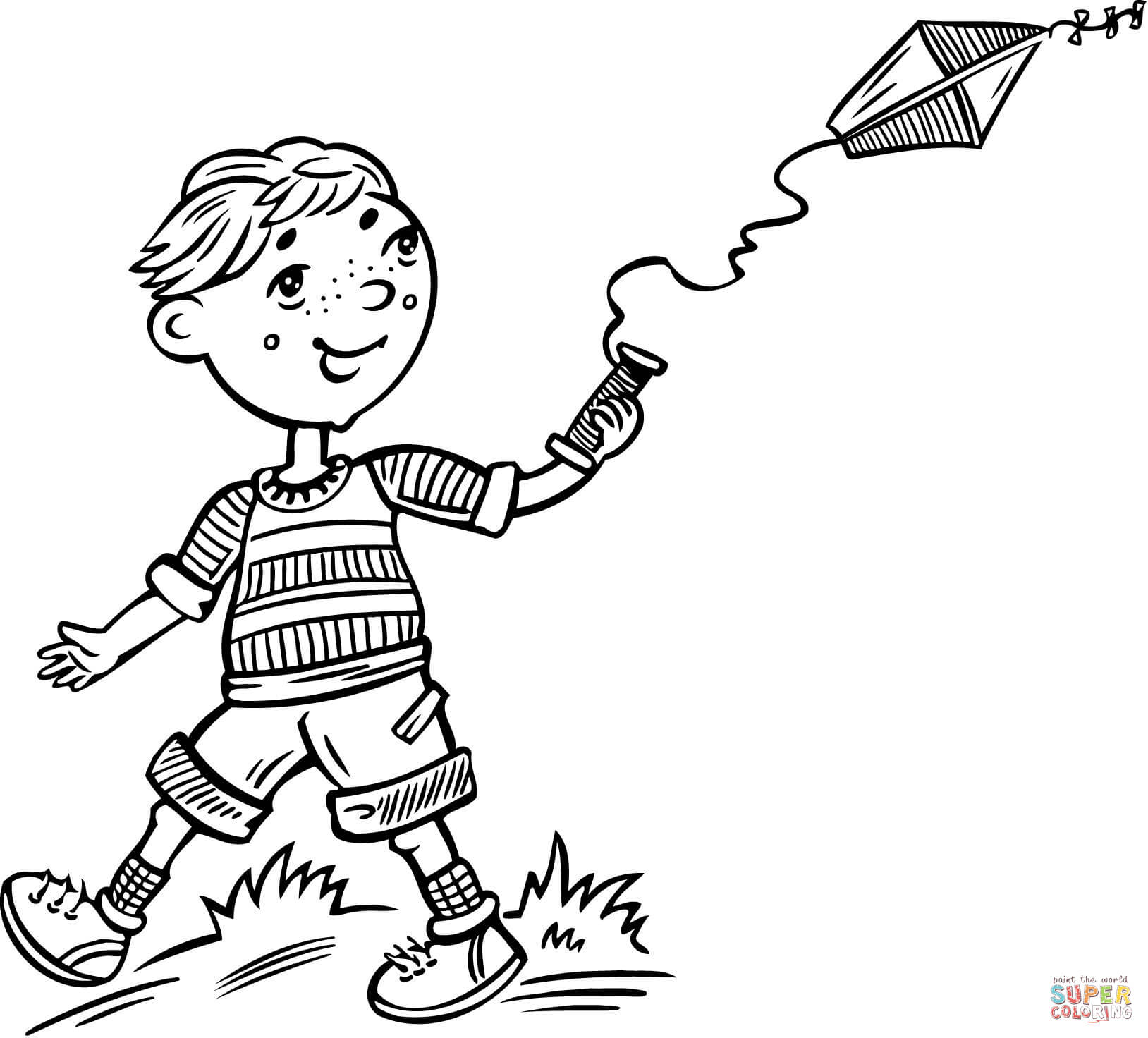 50 Coloring Page Of A Kite 53