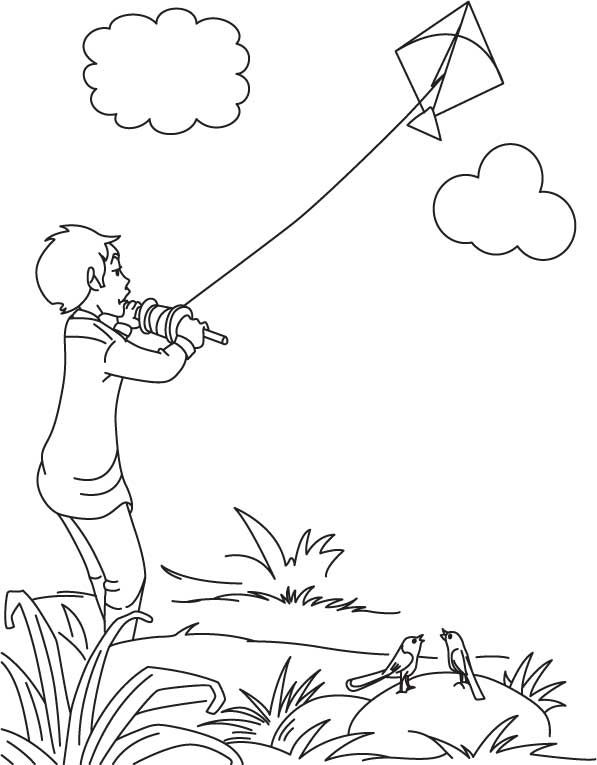 50 Coloring Page Of A Kite 54