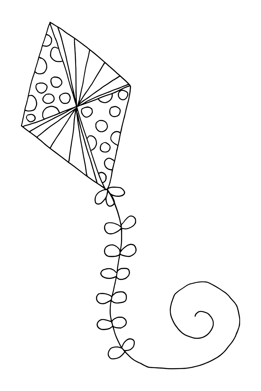 50 Coloring Page Of A Kite 55