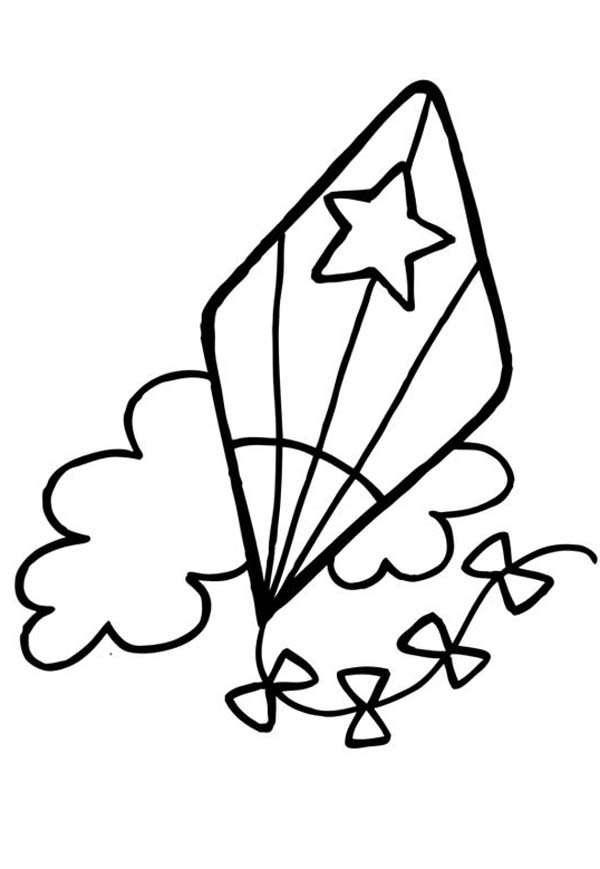 50 Coloring Page Of A Kite 66