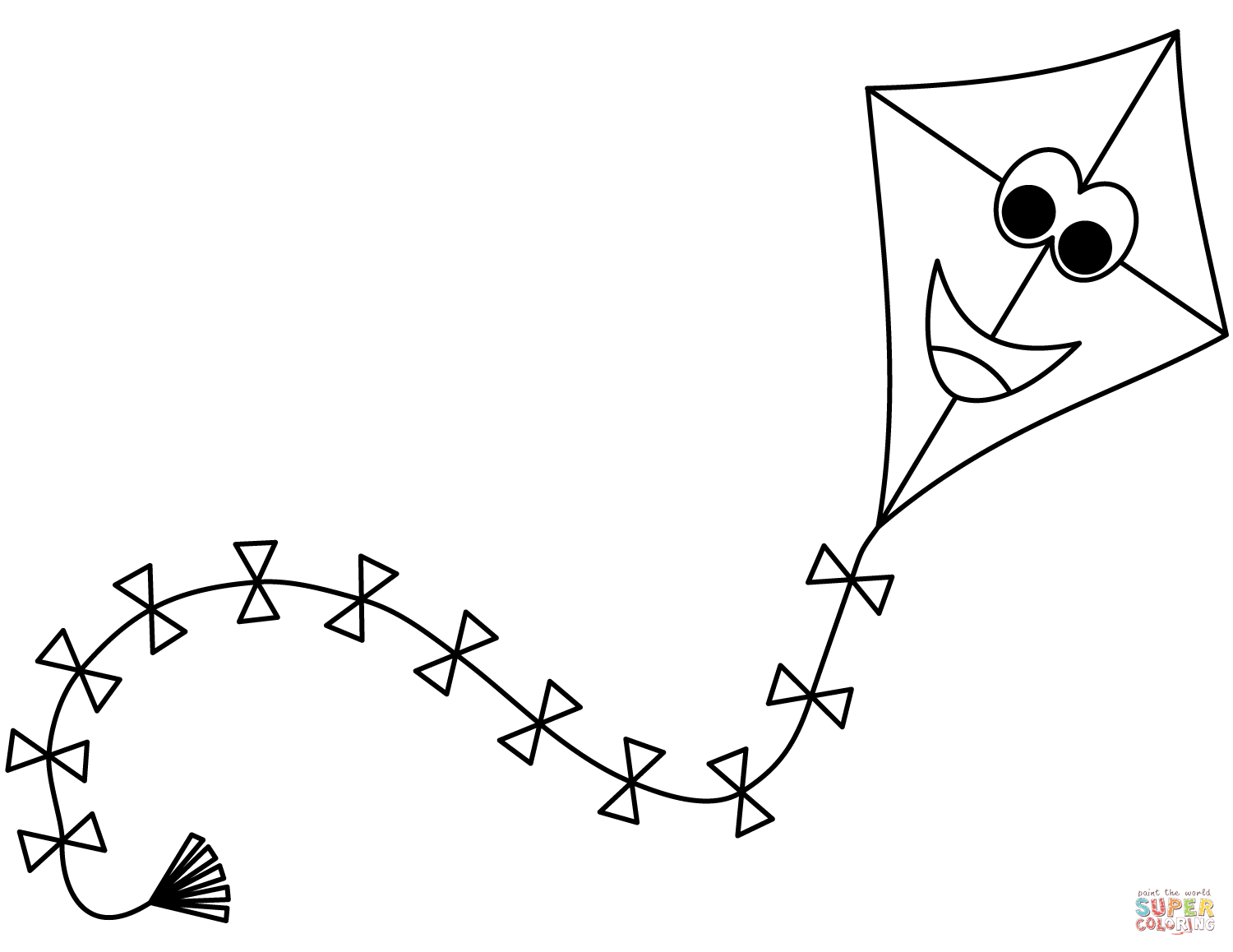 50 Coloring Page Of A Kite 68