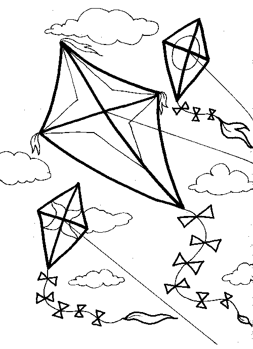 50 Coloring Page Of A Kite 69