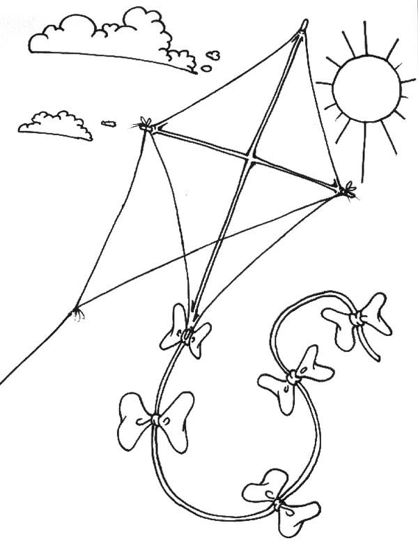 50 Coloring Page Of A Kite 70