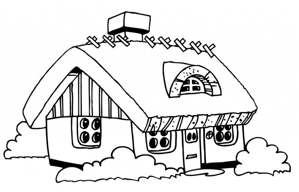 50 Coloring Pages A House 30